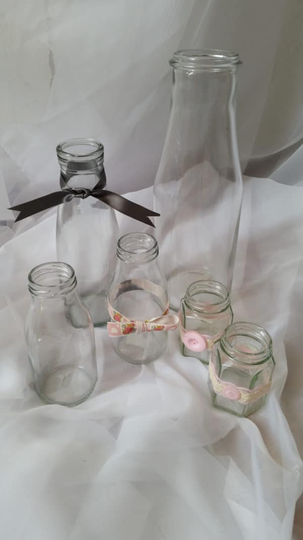 Various milk bottles and jars for hire 1