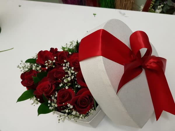 Heart Shaped Box of Roses 1
