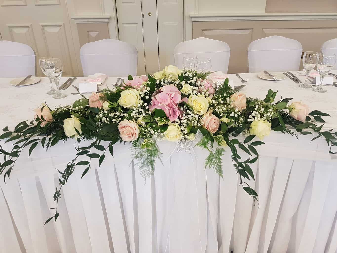 Top Table Arrangement Wedding Wild, What Is The Top Table Layout For A Wedding