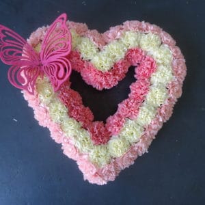 Open heart in Carnations