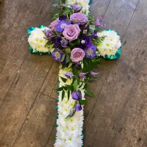 Floral Cross Funeral Tribute